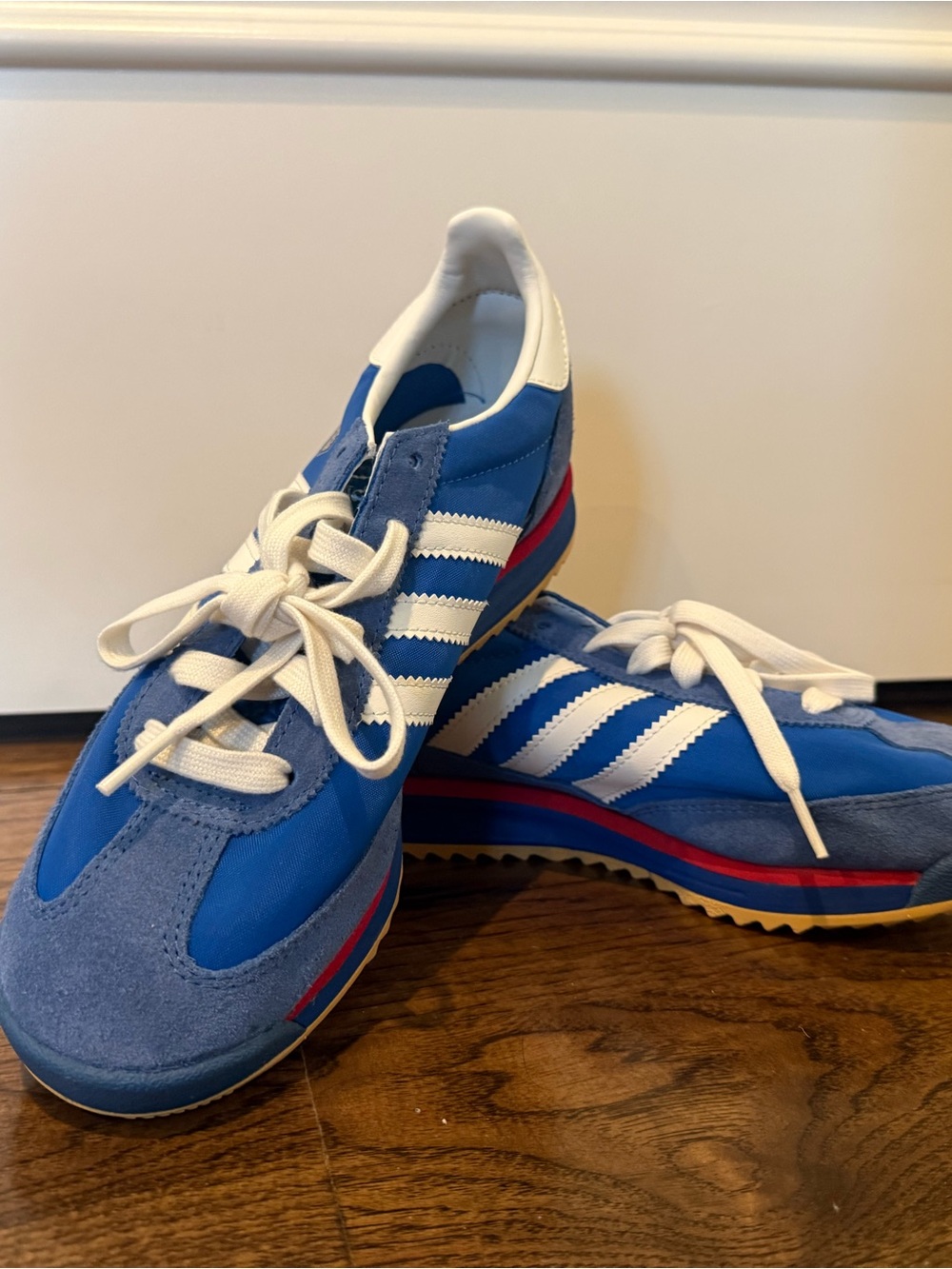 adidas Blue White Retro Runner Sneakers